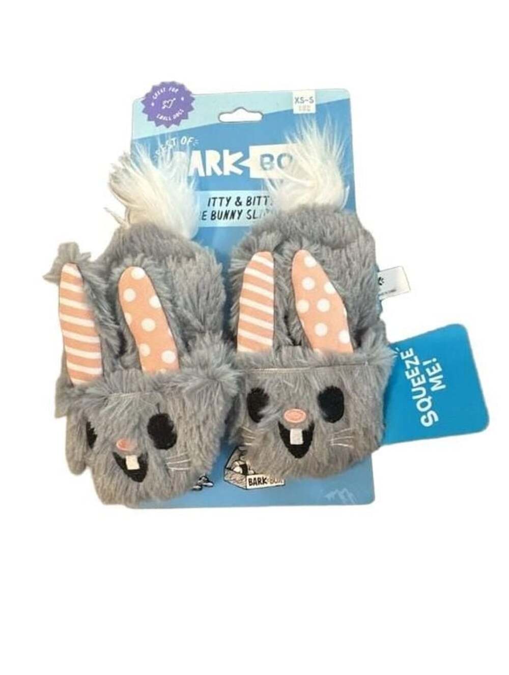 Bark Box Yippy & Skippy Slippies Plush Squeaky Dog Play Toy 6"